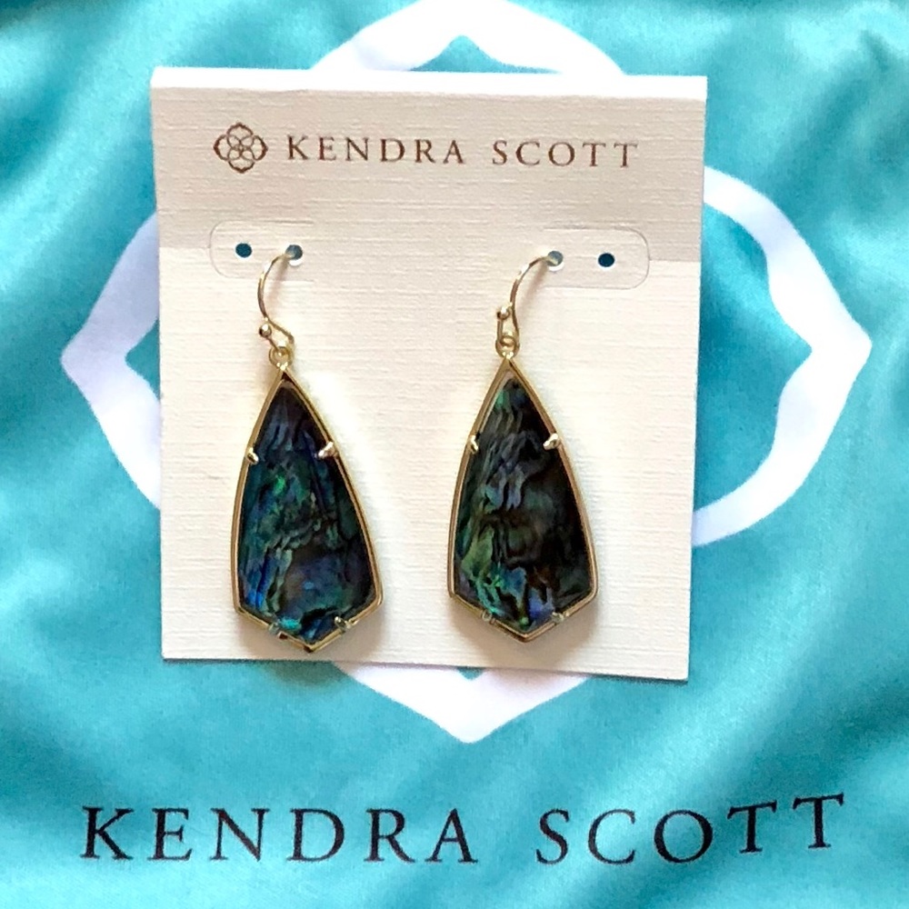 Kendra Scott Carla Earrings in Abalone Shell NWT